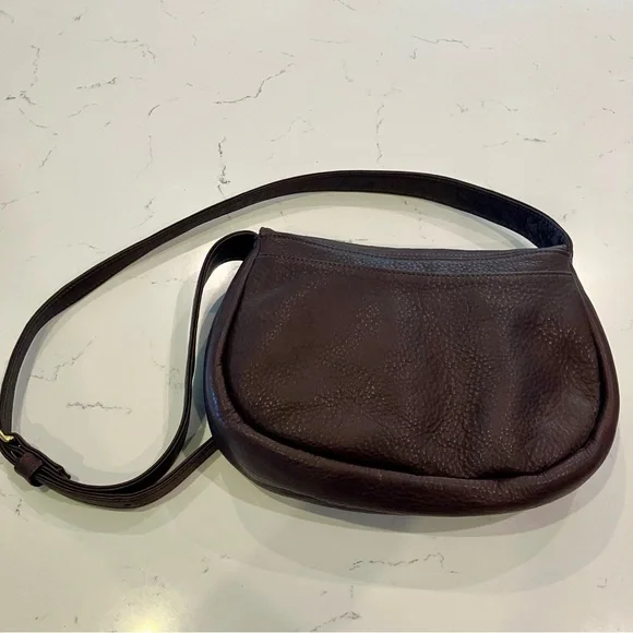 Libaire Beautiful Vintage Brown Pebbled Leather Crossbody Bag Shoulder Purse USA - Picture 4 of 15